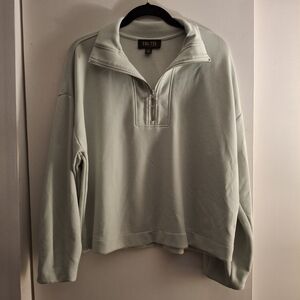 Truth Women's Light Green Quarter-Zip Pullover Sweater